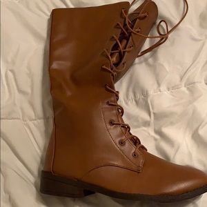 Never worn cognac color winter boots